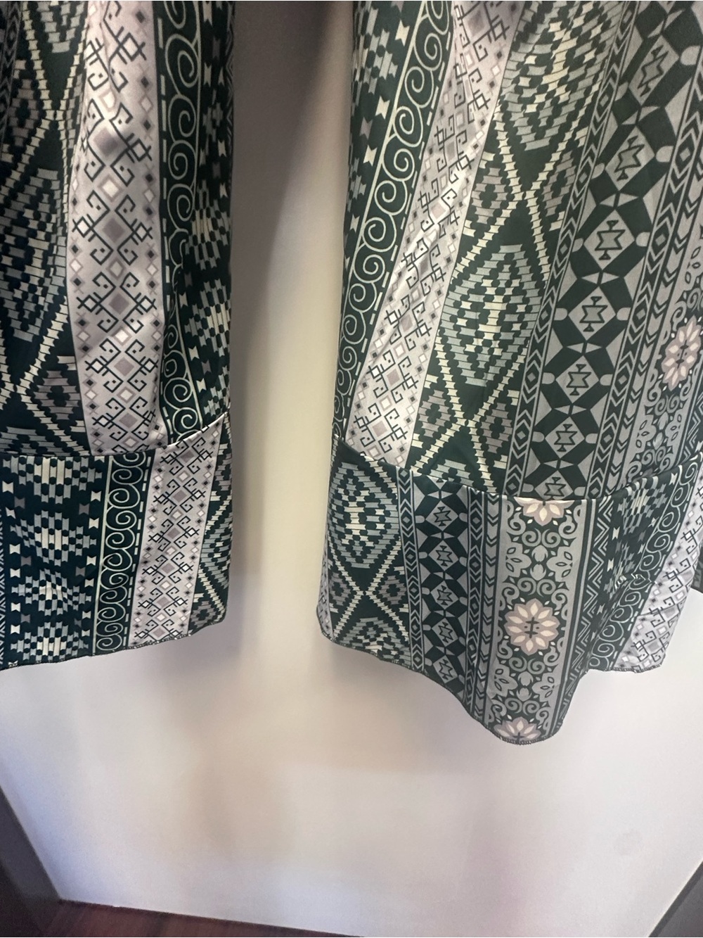 Green & White Patterned Ruffle pants - Picture 5 of 5